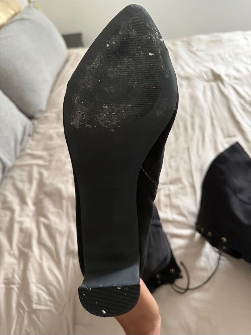 Black Thigh High Heeled Boots - Women's Fashion